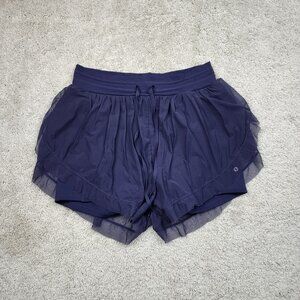POPFLEX Pirouette Skort Mini Skirt Lavender Purple Sz 1X Dress Mesh Navy Blue
